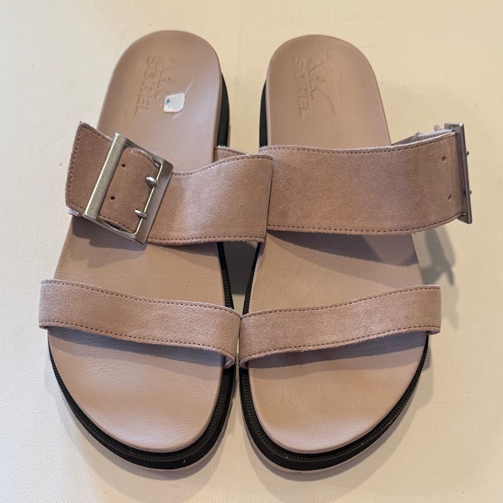 Sorel Blush Slide Sandals with Buckle